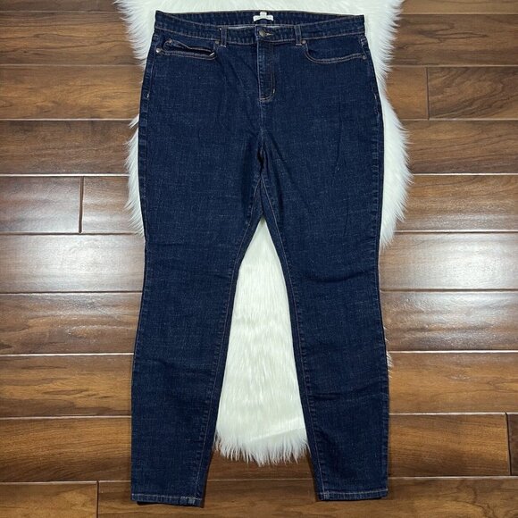 Eileen Fisher Women's Size‎ 16 Dark Organic Cotton Skinny Denim Jeans - Picture 1 of 8